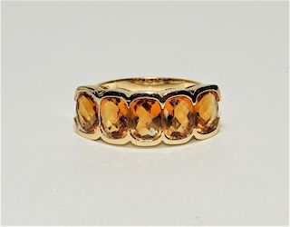 14KT Yellow Gold Oval Citrine Lady's Ring