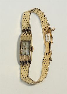 Vintage Tourneau Solid 14KT Gold Lady's Watch 23g.