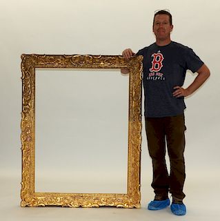 American Gilt Carved Wood Picture Mirror Frame