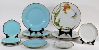 14PC Anna Weatherley Designs Blue Butterfly Plates