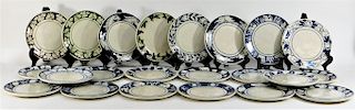 22PC C.1980 Dedham Pottery Plate Group