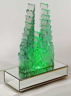 Modernist Architectural Glass Light Sculpture