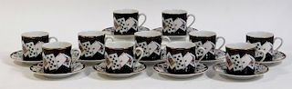 10 Tiffany & Co Playing Card Porcelain Coffee Set