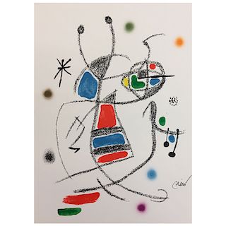 JOAN MIRÓ, N°VIII from "Maravillas con variaciones acrósticas en el jardín de Miró" portafolio, 1975.