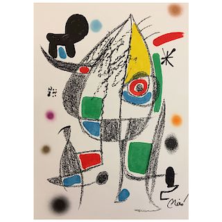 JOAN MIRÓ, N° XX from "Maravillas con variaciones acrósticas en el jardín de Miró" portafolio, 1975. 