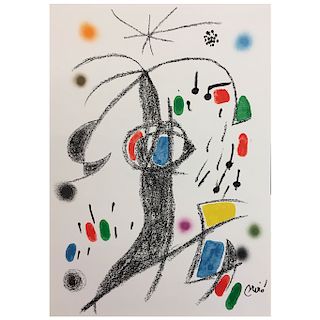 JOAN MIRÓ, N° XIX from "Maravillas con variaciones acrósticas en el jardín de Miró" portafolio, 1975. 