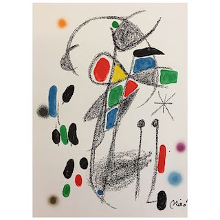 JOAN MIRÓ, N°XVIII from "Maravillas con variaciones acrósticas en el jardín de Miró" portafolio, 1975. 