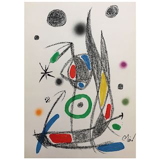 JOAN MIRÓ, N° IV from "Maravillas con variaciones acrósticas en el jardín de Miró" portafolio, 1975. 