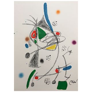 JOAN MIRÓ, N°XIV from "Maravillas con variaciones acrósticas en el jardín de Miró" portafolio, 1975. 