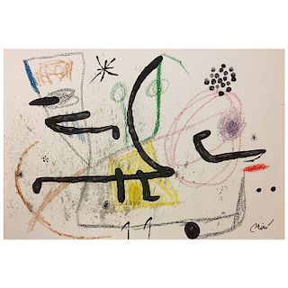 JOAN MIRÓ,N° IX from "Maravillas con variaciones acrósticas en el jardín de Miró" portafolio, 1975. 