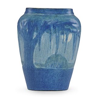S. IRVINE; NEWCOMB COLLEGE Scenic vase