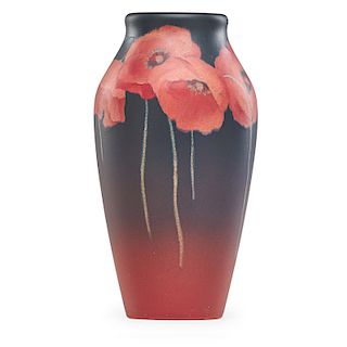 HARRIET WILCOX; ROOKWOOD Painted Mat vase