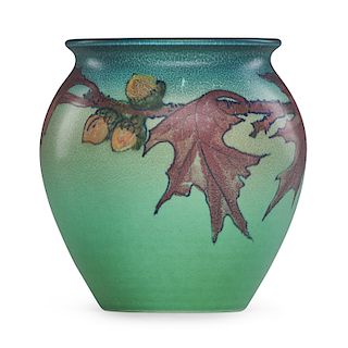 E. LINCOLN; ROOKWOOD Double Vellum vase
