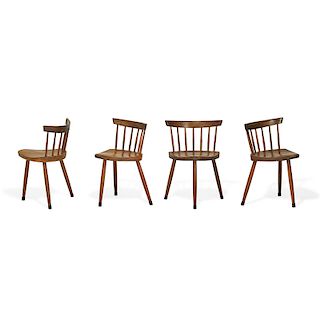 GEORGE NAKASHIMA Set of four Mira chairs