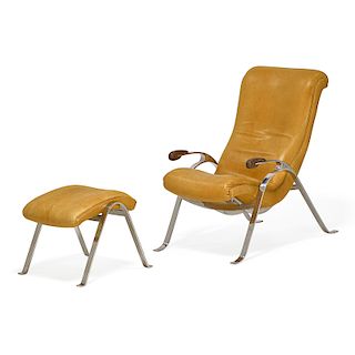 VLADIMIR KAGAN Lounge chair and ottoman