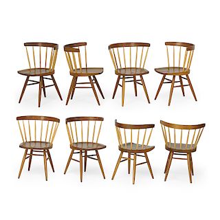 GEORGE NAKASHIMA; KNOLL Set of eight dining chairs