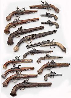 (16) Decorative antique style pistols