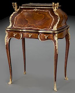French Louis XV style slant front writing desk,