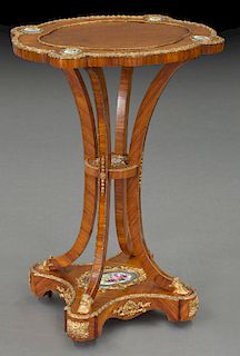 Napoleon III gilt mounted Kingwood side table