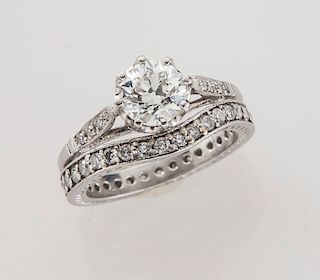 Platinum and diamond, 1.19 cts. (GIA) engagement