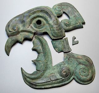 Han Dynasty bronze horse mask.