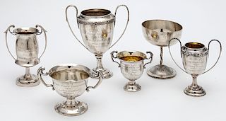 (6) Chinese silver trophies.
