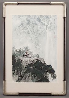 Li Shan "Lasting Appeal of Music" watercolor,