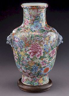 Chinese Republic famille rose millefleur porcelain