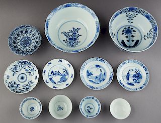 (11) Pcs. Chinese Qing Kangxi export porcelain,