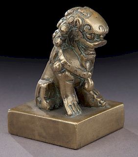 Chinese Qing bronze seal,