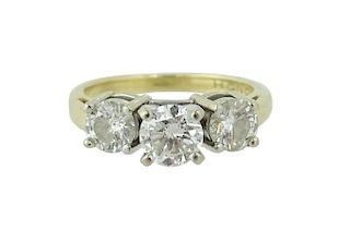 1.87TCW Three Stone Diamond Engagement Ring