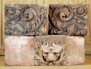 THREE PIECES 19TH CENTURY ARCHITECTURAL ELEMENTS