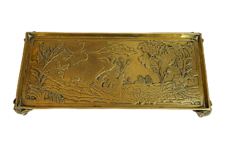 Chinese Cast Brass Tray