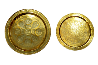Persian Hand Hammered Brass Trays