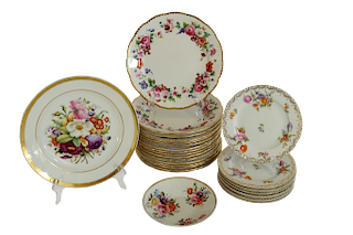 Twenty-five Piece Floral Porcelain Set, Grosvenor & Rosenthal 