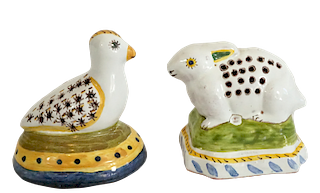 Ceramic Rabbit & Bird Portuguese Atomizers 