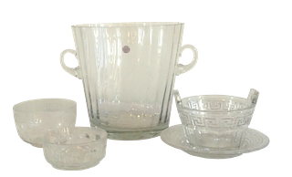 Crystal Stemware, Bowls, and Ice Bucket, 24 Items 