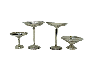 Four Sterlling Silver Compotes or Footed Candy Dishes
