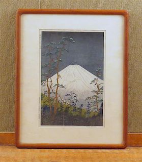 Koichi Okada Mt. Fuji at Hacone Watercolor on Board