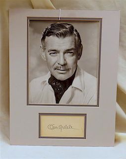 Autograph Clark Gable  Photograph