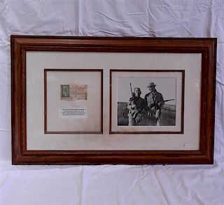 Clark Gable 1937 Hunting License Signed Framed