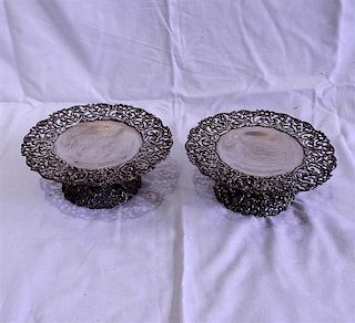 Howard &amp; Co Early American Sterling  Compote Tazza Set 2pc