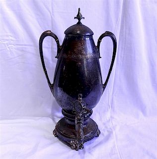 J. E. Caldwell English Sterling Tea Pot on Burning Stand