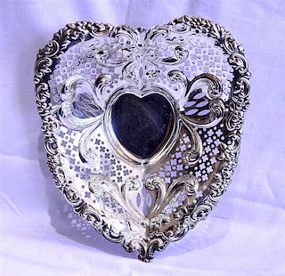 Reed &amp; Barton Sterling Heart Serving Bowl 