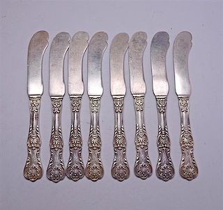 Gorham New Queens Sterling Silver Set of 8 Butter Knives