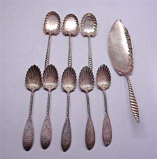 Antique Bailey &amp; Co Whiting Sterling Silver Server Lot