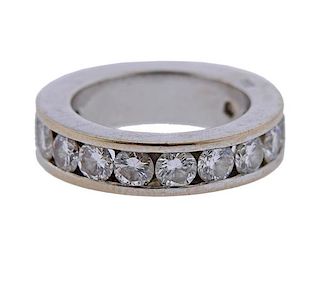 Tous 18k Gold Diamond Eternity Wedding Band Ring 