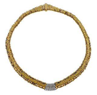 Orlandini 18k Gold Diamond Necklace 
