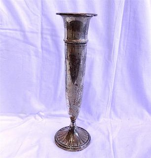 Simons Brothers Co. Sterling Weighted Trumpet Vase 