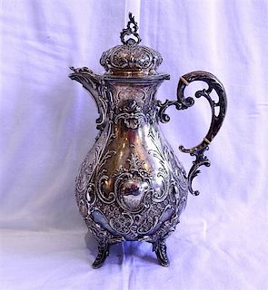 German Antique Silver Tea Pot 